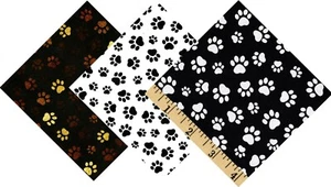 BTHY Timeless Treasures Paws Paw Prints Quilt Cotton fabric by 1/2 yard - Picture 1 of 4