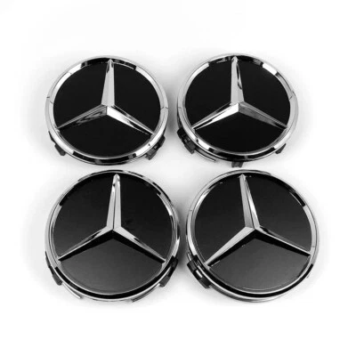 4 tappo coprimozzo coprimozzi mercedes 60mm per cerchi in lega classe a b c d e - Bild 1 von 4