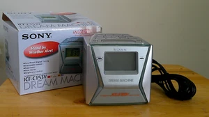 Sony Dream Machine ICF-C153V AM/FM Alarm Clock Radio With Snooze & Weather Alert - Picture 1 of 5