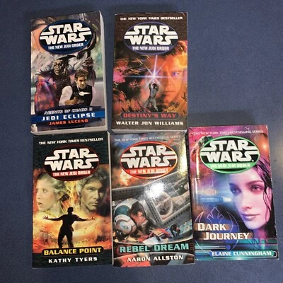 Lot of 5 Star Wars New Jedi Order PB Books 2001-2002 Hans Solo Luke Skywalker. Foto 1 de 4