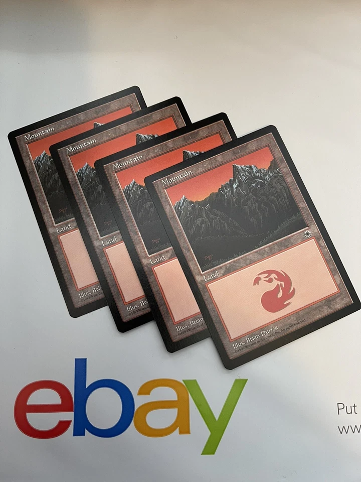 MTG Portal Playset 4x MOUNTAIN #3 Basic Land MAGIC THE GATHERING Card - NM - Image 1 of 1