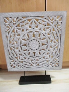 Deko Ornament Aufsteller Shabby Grau 37 x 29 cm Vintage Tischdeko aus Holz - Bild 1 von 2