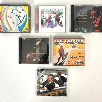 Eric Clapton Cream Derek Dominos 6 CD Lot Hits Live Fillmore Layla BB Unplugged - Image 1 of 4