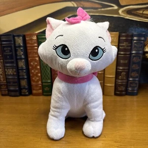 Aristocats Disney Marie Cat Plush 10” Stuffed Animal White Kitten Pink Bow - Picture 1 of 11
