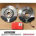 FOR FORD FIESTA MK7 B299 15 - 19 FRONT DRILLED BRAKE DISCS WITH BREMBO PADS
