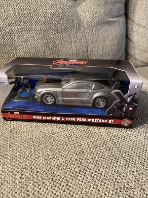 Avengers War Machine Ford Mustang GT & Nano Figurine - 1:32 Scale Diecast - Jada - Image 1 of 4