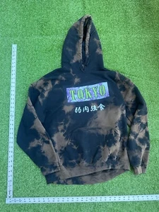 Acid Wash Hoodie Tokyo Cherry Blossom Box Logo Kids XL Tie Dye Streetwear RARE - Picture 1 of 7