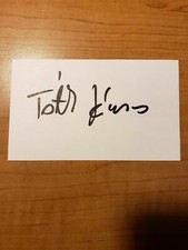 JANOS TOTH - BOXER - AUTOGRAPH SIGNED - INDEX CARD -AUTHENTIC - A2440