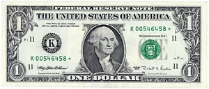 1995 Star $1 Dallas Federal Reserve Note ☆☆ Great Collectible ☆☆ 458 - Picture 1 of 2
