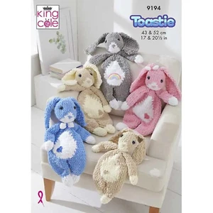 King Cole Pattern Snuggle Bunnies Knitted in Toastie Super Chunky 9194 - Picture 1 of 2