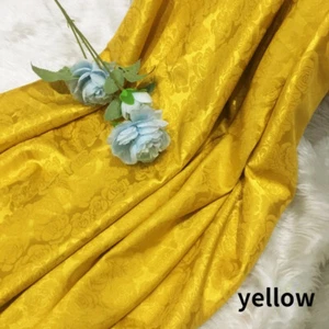 Rose Blumenmuster Brokat Damast Stoff Kunstseide Satin Craft Kleid DIY 150 100cm - Bild 1 von 23