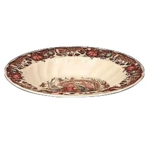 His Majesty Thanksgiving Turkey Rim Rimmed Soup Bowl JOHNSON BROTHERS - Picture 1 of 1