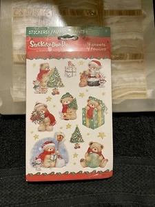 Weihnachtsbär Aufkleber 4 Blatt/Stück. (GRFLD) - Bild 1 von 2