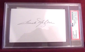 FRANK MALZONE 1955-66 HAND SIGNED INDEX CARD SLABBED AUTHENTIC PSA/DNA - Picture 1 of 1