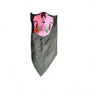 Pink Rose & Skull Neodanna Bandanna Neoprene Face Mask Biker Lady Rider - Picture 1 of 1