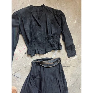 Vintage Antique 1809s Set Skirt Top, Black, Victorian, Victorian Gothic Funeral - Picture 1 of 16