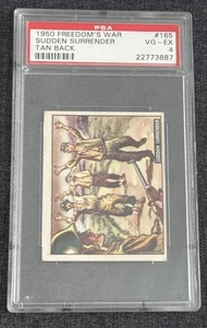 1950 TOPPS FREEDOM'S OF WAR CARD #165 SUDDEN SURRENDER TAN BACK PSA 4 VG-EX - Picture 1 of 2