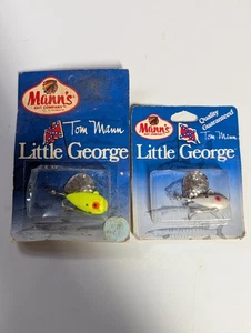 (2) Vintage Mann's Little George Fishing Lures - New on Cards - Picture 1 of 8