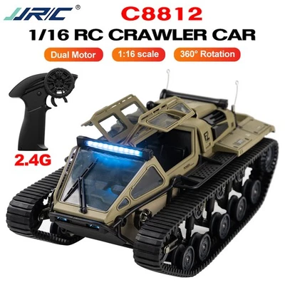 JJRC C8812 1/16 Drift Crawler Fahrzeug 360° Rotation Light RC Tracked Car - Bild 1 von 4