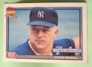 1991 Topps - Team Leaders Stump Merrill #429 - New York Yankees  - Foto 1 di 2
