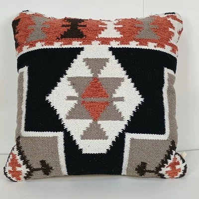 Home Company Southwestern Aztec Woven Tapestry Throw Pillow Accent Decor Tribal - Image 1 of 4