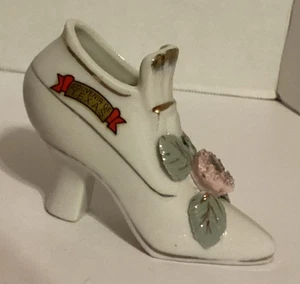 Vintage Porzellan Keramik Schuh Souvenir von Texas viktorianisch Made in Japan - Bild 1 von 8