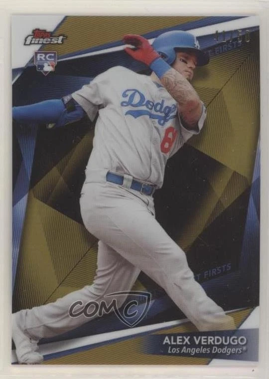 2018 Topps Finest Finest Firsts Gold Refractor /50 Alex Verdugo #AV Rookie RC - Image 1 of 2