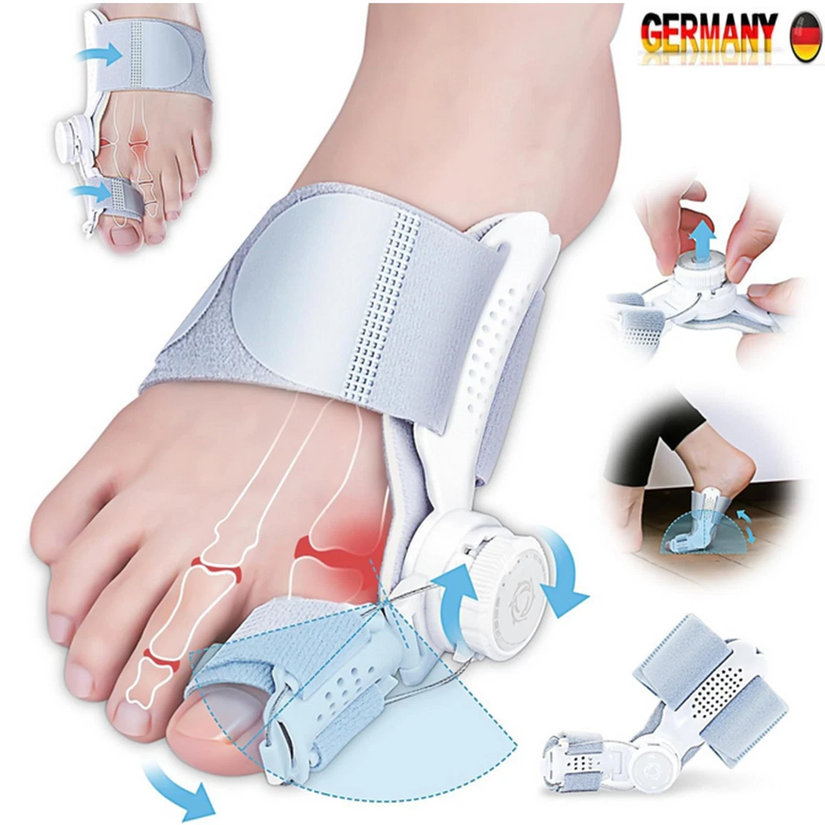Hallux Valgus Bandage Mit Gelpolster – Zehenschutz Zur Korrektur, Beige, Einheitsgröße