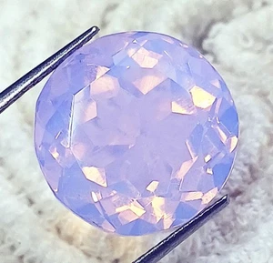 Opale Naturale Colore Rosa 19,40 Ct Pietra Preziosa Sciolta Forma Tonda Certificata - Foto 1 di 6