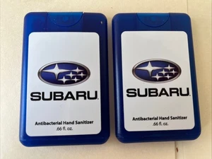 SUBARU HAND SANITIZER MINI 2-PACK NEW .66oz AUTO CAR LOGO BLUE SWAG PROMO - Picture 1 of 4