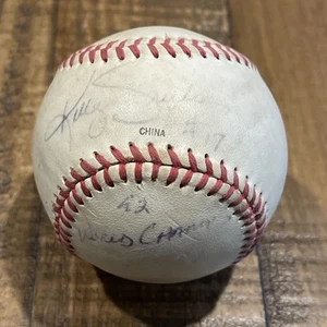 Baseball unbekannt zwei Spieler handsigniert signed - Bild 1 von 6