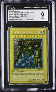 Yu-Gi-Oh! Gate Guardian MRD-000 1° Edizione CGC 9 Sbiadito Errata Stampa - Foto 1 di 2
