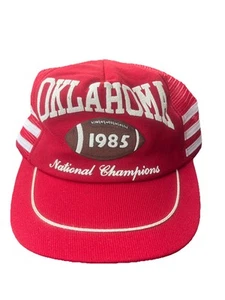 Vintage 1985 Mütze OKLAHOMA Football National Champions SnapBack Trucker *lesen - Bild 1 von 4