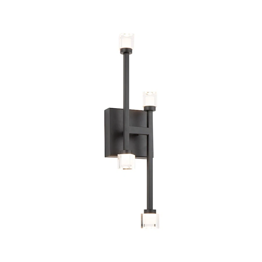Montaje en pared Artcraft Batton 4 luces, negro - AC6643BK Foto 1 de 1