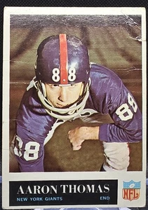 1965 Philadelphia Aaron Thomas #122 G-VG NY Giants (Creases Filler) *Buy 2 Get 1 - Picture 1 of 3