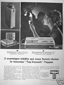 PUBLICITÉ 1968 TEPPAZ TEP CASSETT SOLFÈGE 2 AVANTAGES QUI VOUS FERONT CHOISIR - Picture 1 of 1
