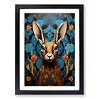 Hare Art Deco No.2 Wall Art Print Framed Canvas Picture Poster Decor Living Room