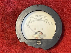 AIRCRAFT 5 3/8" VINTAGE MILLIAMMETER 0-100 - Picture 1 of 7