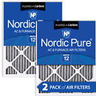 10X20x1 (9_1/2X19_1/2) Furnace Air Filters Merv 12 Pleated Plus Carbon 2 Pack