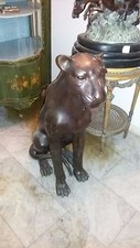 Coppia di leopardi in bronzo