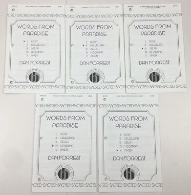 Words From Paradise Dan Forrest Choral Keyboard Sheet Music Set of 5 Hinshaw Inc - Image 1 of 4
