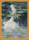 Pond with Water Lilies Claude Monet Teich Wasserlilien Pflanzen Bl&#252;te B A2 01250