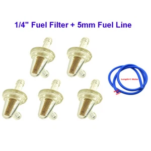 1/4" Fuel Filter 90 Degree 5mm Fuel Line For Honda Yamaha Suzuki Dirt Pit Motor - Picture 1 of 6