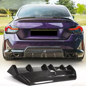 REAL CARBON Rear Bumper Diffuser Lip For BMW 2 Series G42 220i M240i 2022-2023 - Picture 1 of 13