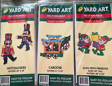 Vintage Yard Art Do It Yourself Patterns! Lot of 3 Christmas Themed Pattern. NIP