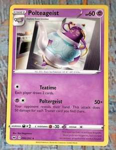 POLTEAGEIST 090/202 Rare Swords & Shields 2020 Stage 1 Pokémon  - Picture 1 of 4