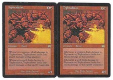Magic the Gathering MTG Onslaught Tephraderm Cards by Paolo Parente X2