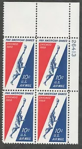 US. C56. 10c. Runner Holding Torch, Pan American Games Issue. PB4. MNH. 1959 - Picture 1 of 2