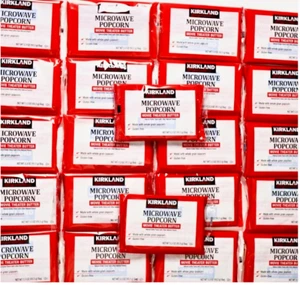 Kirkland Signature Mikrowelle Popcorn Kino Butter 22 Beutel, 3,3 oz LESEN - Bild 1 von 4