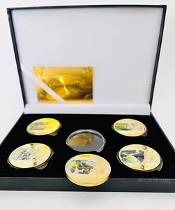 Usain Bolt x5 Gold Plated Complete Coin Box Display Set - Picture 1 of 4
